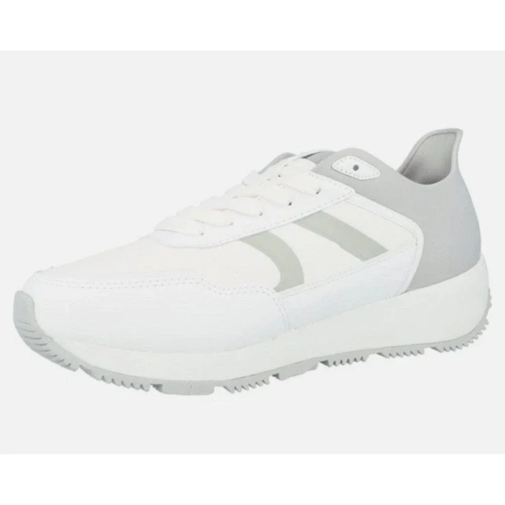 Men REDVANLY Challenger Spikeless Golf Sneakers Shoes White/Grey